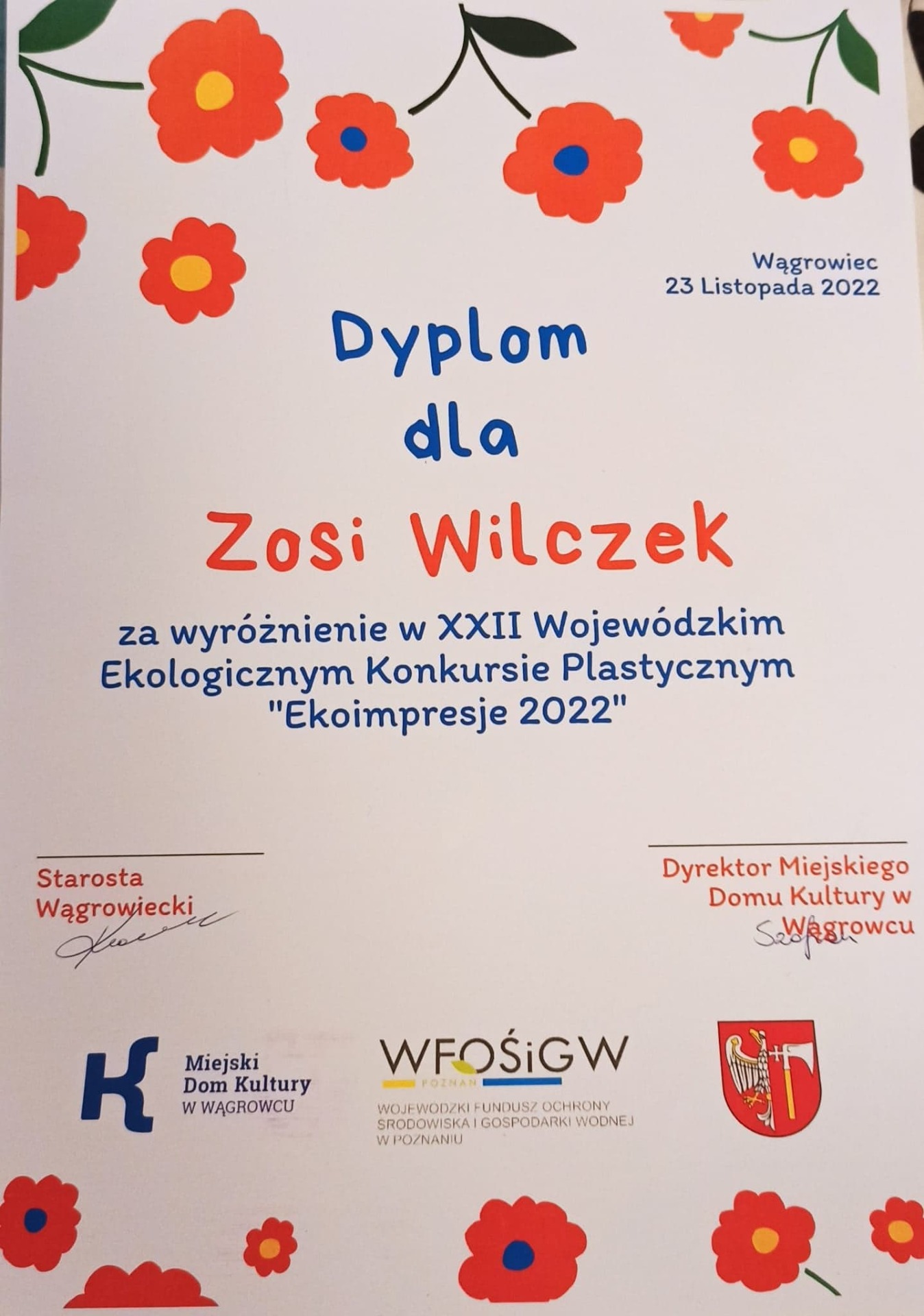 Sukces Zosi Wilczek w konkursie wojewódzkim - Obrazek 3