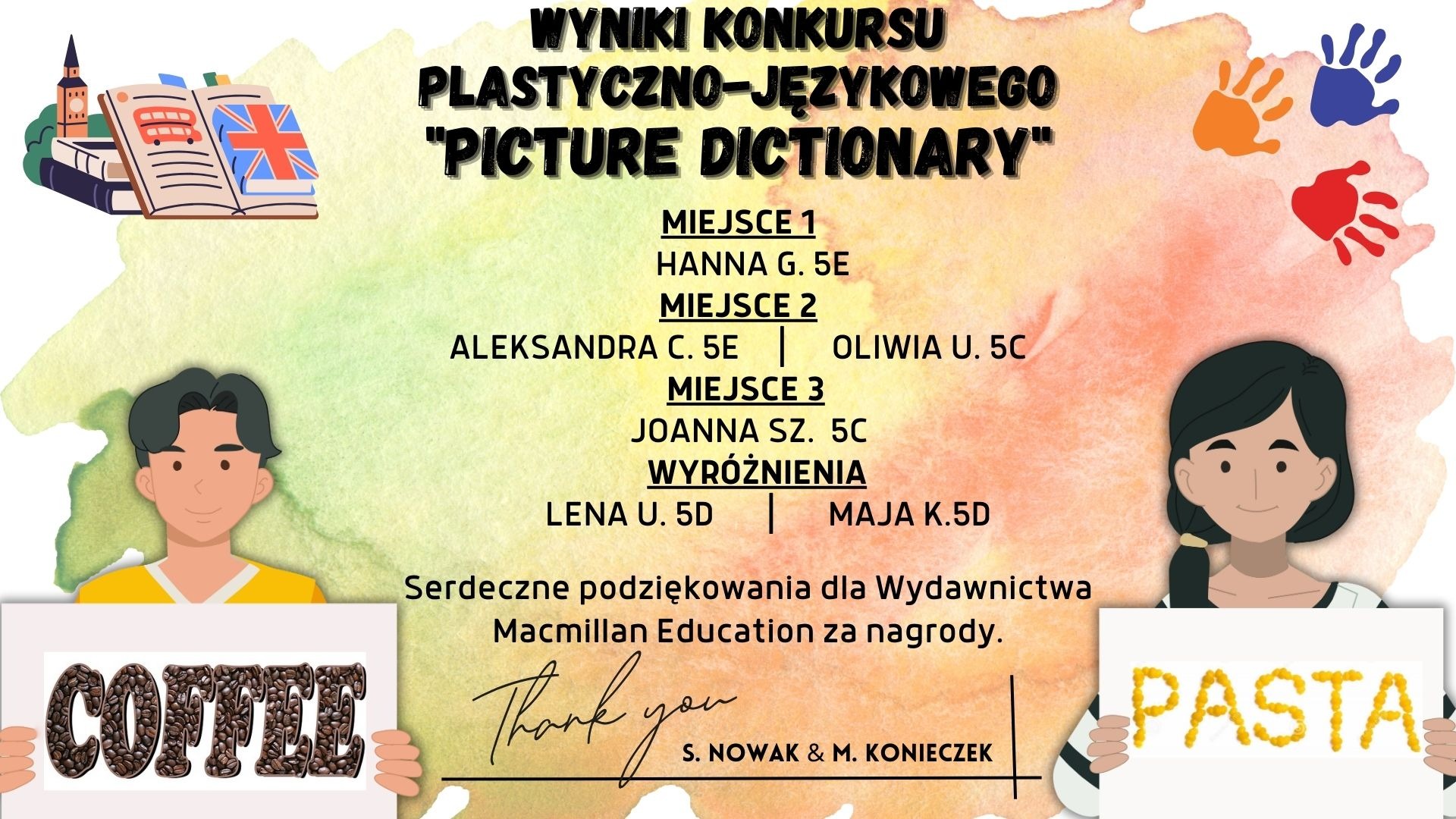 Wyniki konkursu plastyczno-językowego Picture Dictionary - Obrazek 1