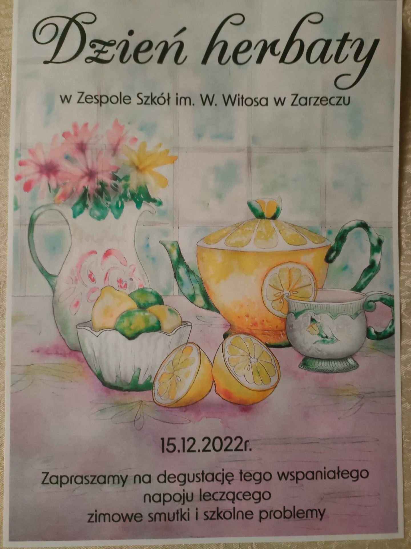 15 grudnia 2022 r. Dzień herbaty w Zespole Szkół im. W. Witosa. - Obrazek 1