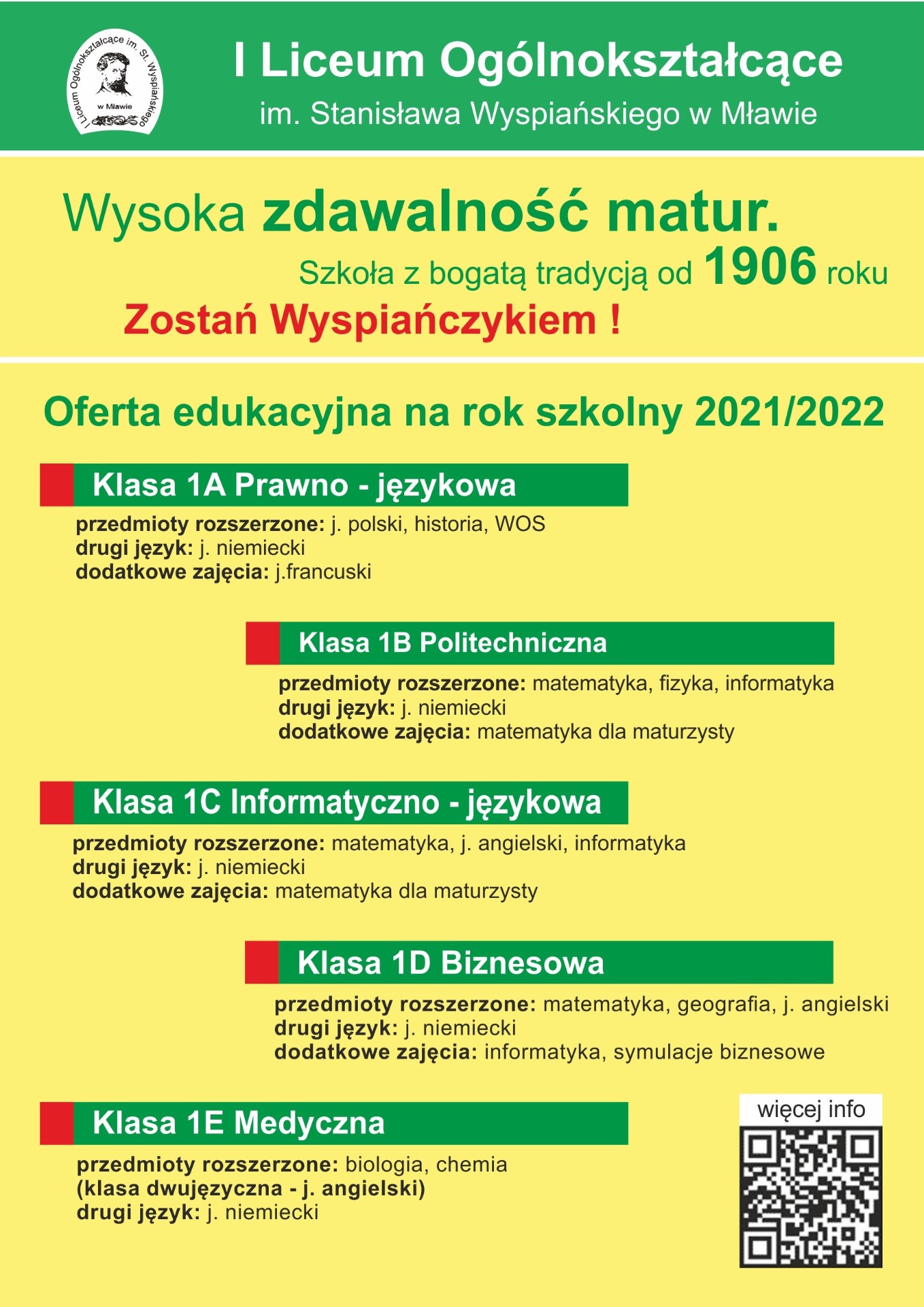 Oferta edukacyjna I LO na rok szkolny 2021 / 2022 - Obrazek 3