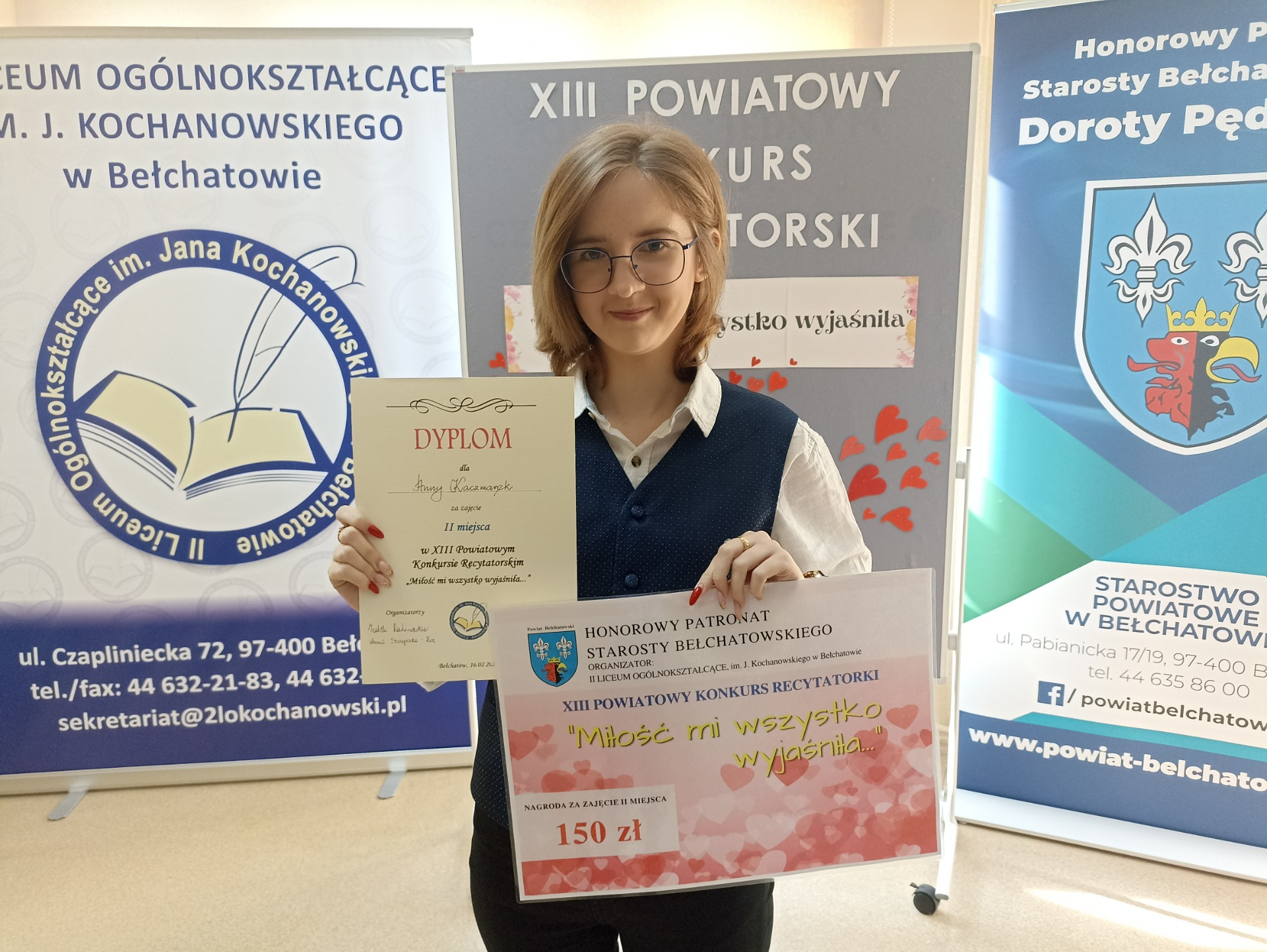 Anna Kaczmarek - II miejsce w konkursie recytatorskim