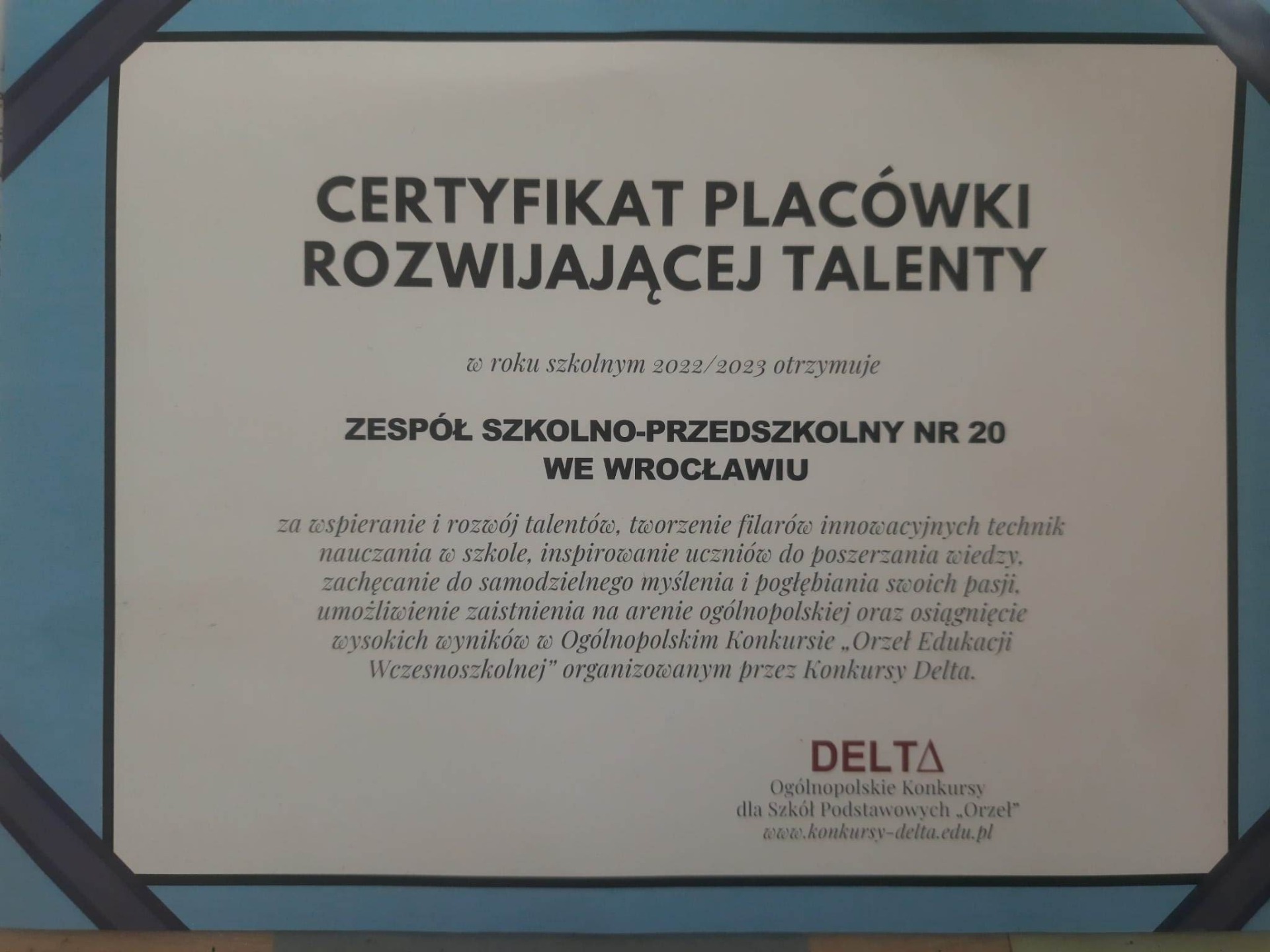 Certyfikaty dla szkoły - Obrazek 1
