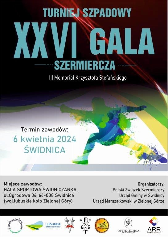 XXVI GALA SZERMIERCZA III Memoriał Krzysztofa Stefańskiego. - Obrazek 1